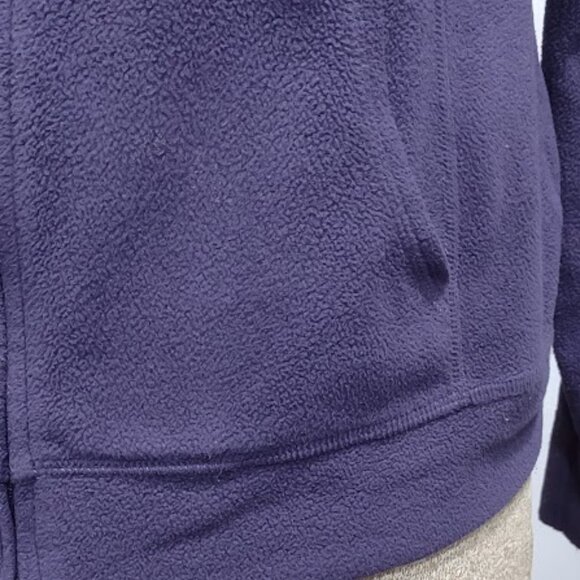 L.L. BEAN, PURPLE FULL ZIP HOODIE KANGAROO FRONT POCKETS ONE SHOULDER POCKET S - Picture 3 of 12